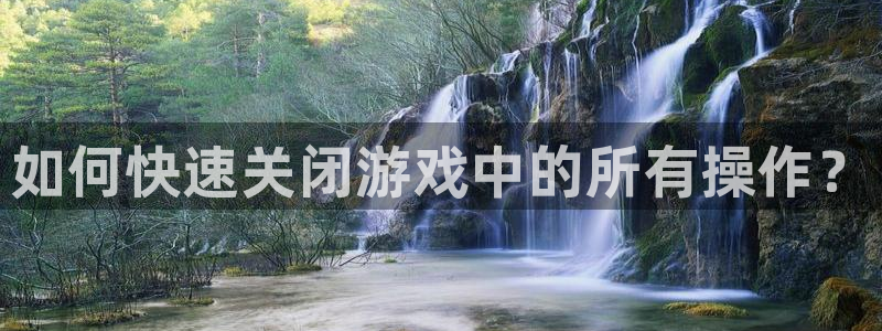 长征娱乐官方注册登录：如何快速关闭游戏中的所有操作？