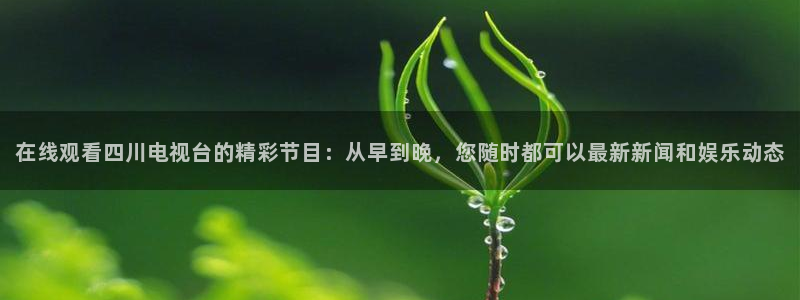 833体育在线直播在线看：在线观看四川电视台的精彩节目：从早到晚，您随时都可以最新新闻和娱乐动态